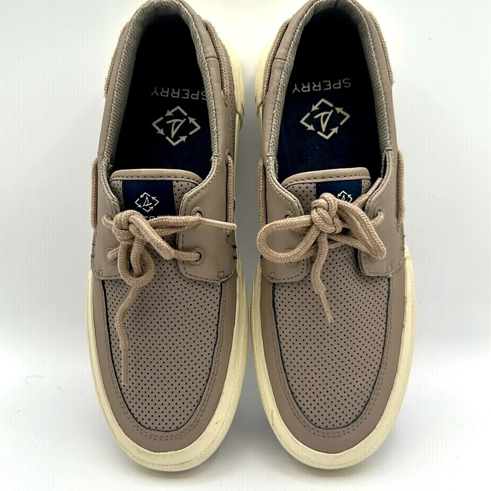 Sperry Mens Boat Shoes Soletide 2-Eye Seacycled Mens Size 8
